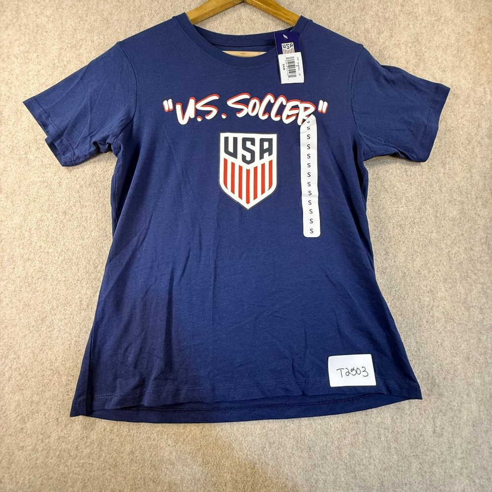 NWT US Soccer USA National Team Navy Blue Graphic T-Shirt Small